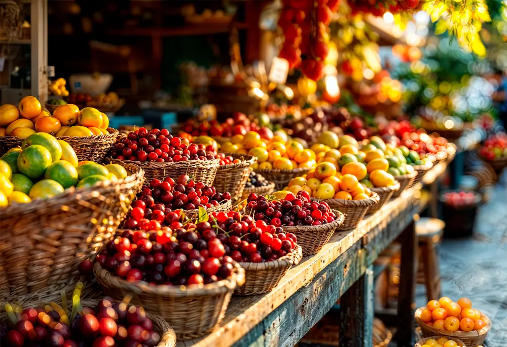 Local and imported Fresh Fruits.